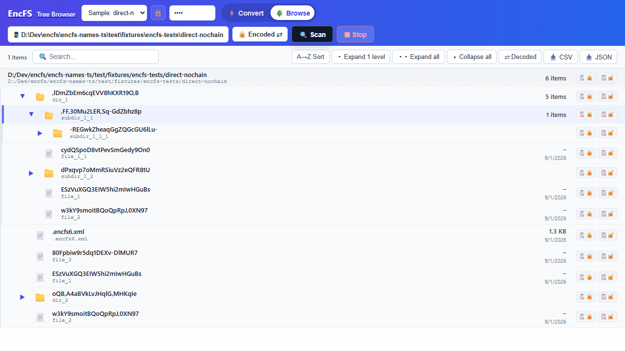 Vue Browse avec agent local