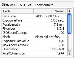 Exif Tab