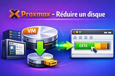 Proxmox - Réduire la taille d'un disque